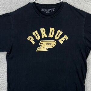 Purdue Brees Boilermaker Mens T-Shirt Large Black Tee Short Sleeve The Victory